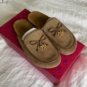 TORY BURCH CHARM MULES-RIVER ROCK